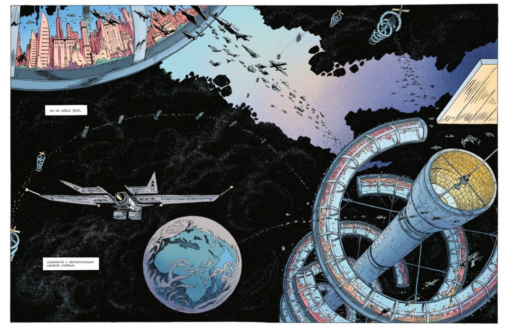 Des planches de la bande dessinée documentaire Ressources. Un défi pour l’humanité. Photo: Casterman